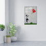 Wallity Cuadro Decorativo de Vidrio Templado Banksy 30 x 45 cm